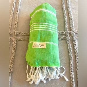 Turkish Towel Beach Towel New Green with Stripes NEW